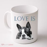 Love Is Boston Terrier Bostie Coffee Mug thumb 0