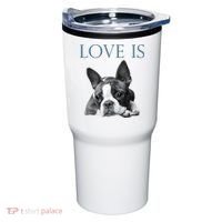 Love Is Boston Terrier Bostie Tumbler thumb 0
