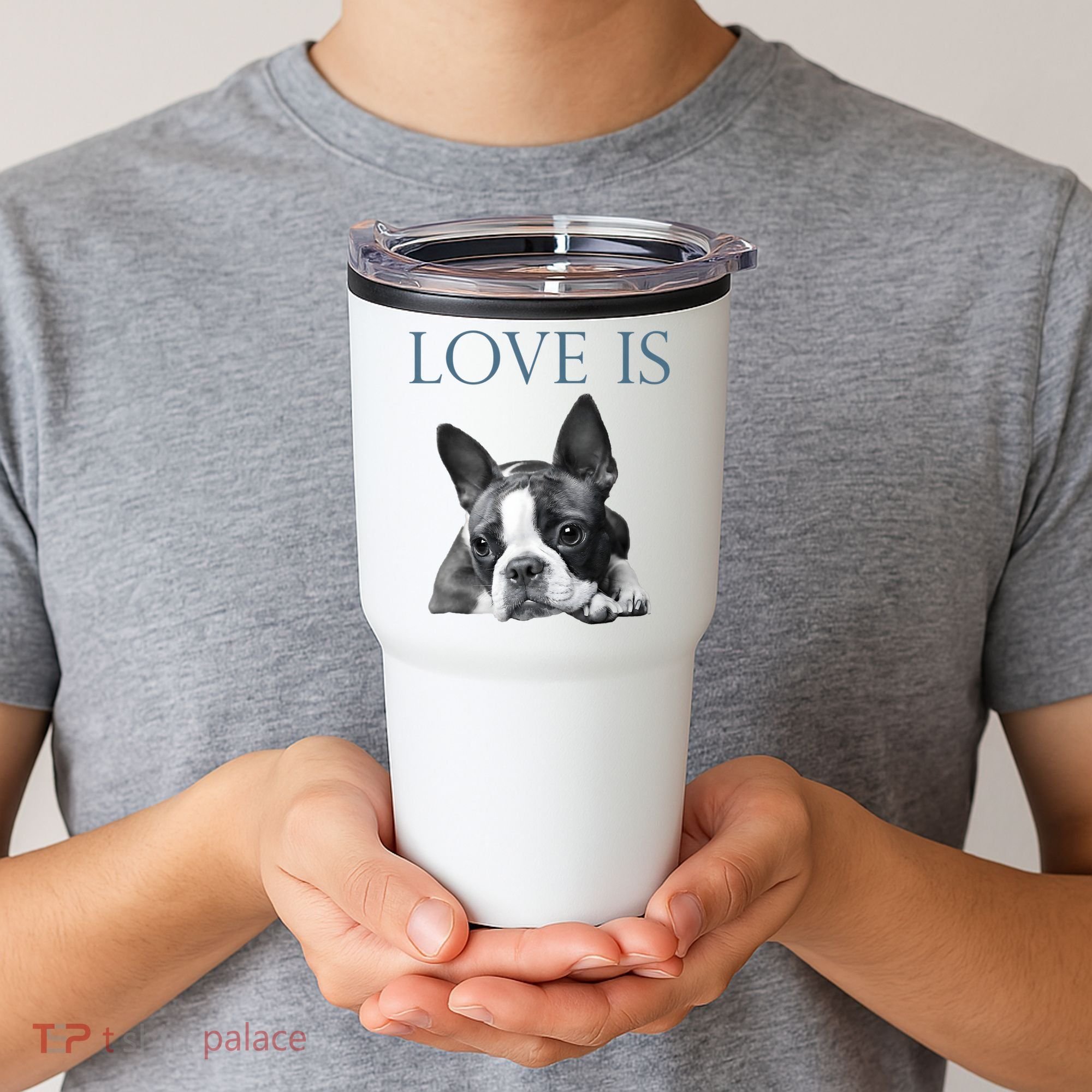 Love Is Boston Terrier Bostie Tumbler