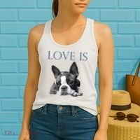 Love Is Boston Terrier Bostie Women's Tank Top thumb 2