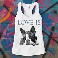 Love Is Boston Terrier Bostie Women's Tank Top thumb 3