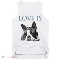 Love Is Boston Terrier Bostie Tank Top thumb 0