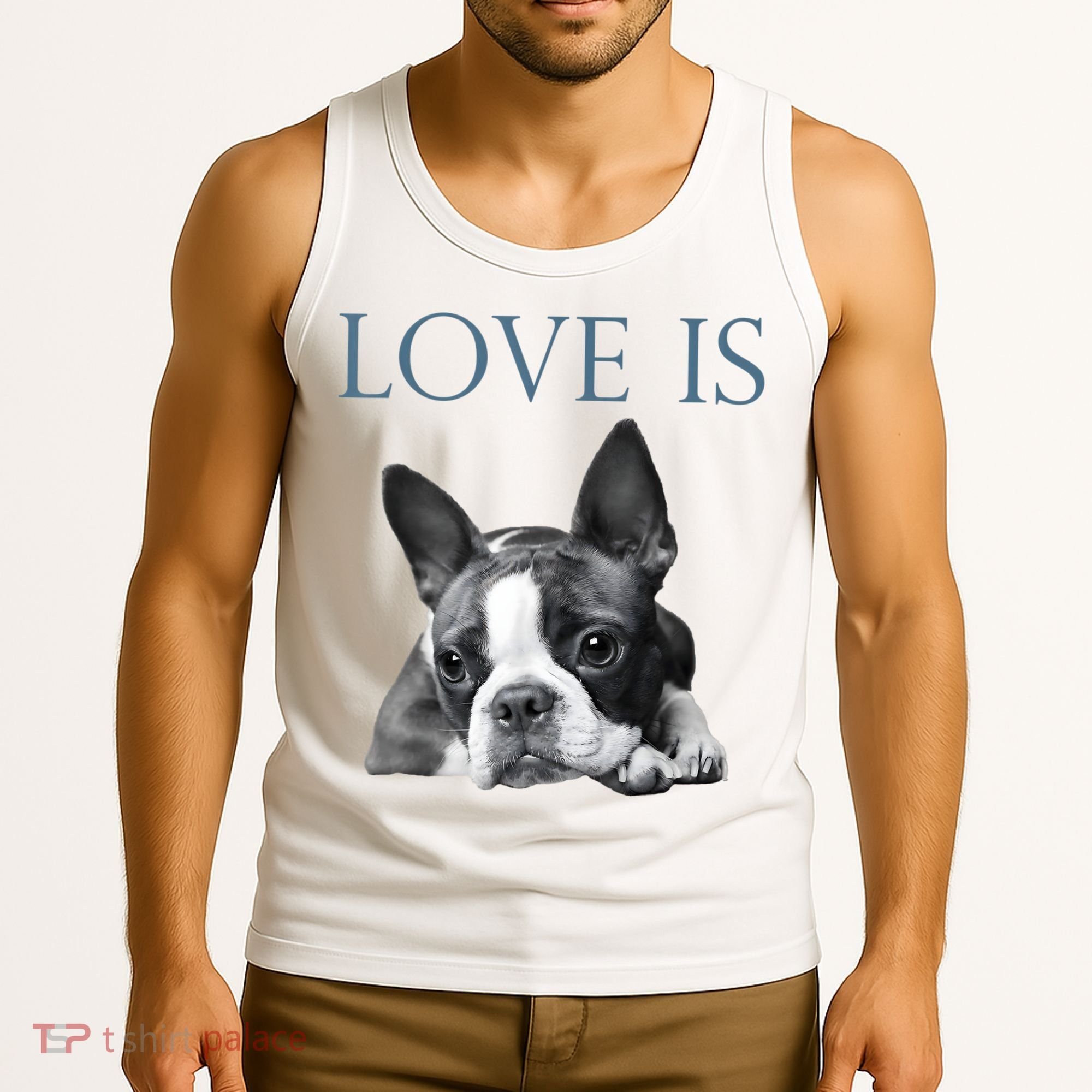 Love Is Boston Terrier Bostie Tank Top