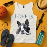 Love Is Boston Terrier Bostie Tank Top thumb 4