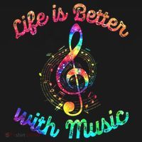 Life Is Better With Music Notes Symbol Tie Dye Musician Mousepad thumb 1