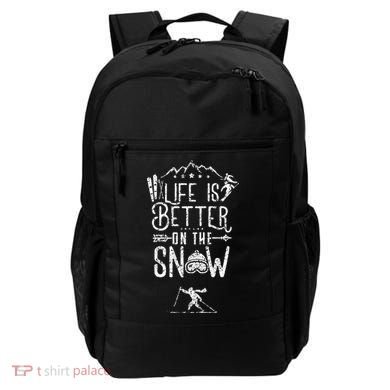 Life Is Better On Snow Skiing Ski Skier Gift Backpack