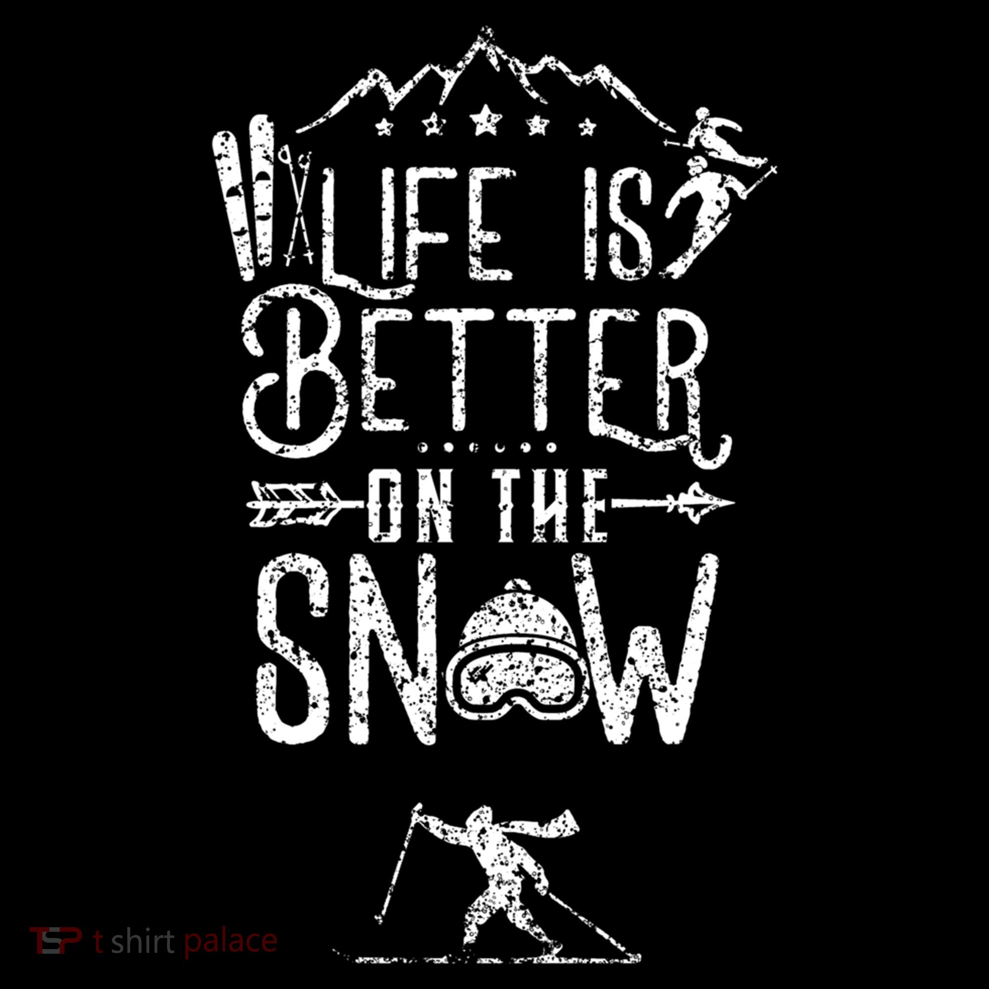 Life Is Better On Snow Skiing Ski Skier Gift Bucket Hat
