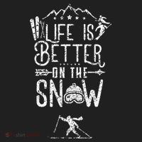 Life Is Better On Snow Skiing Ski Skier Gift Beanie thumb 2