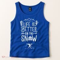 Life Is Better On Snow Skiing Ski Skier Gift Tank Top thumb 2