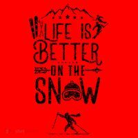 Life Is Better On Snow Skiing Ski Skier Gift Santa Hat thumb 1