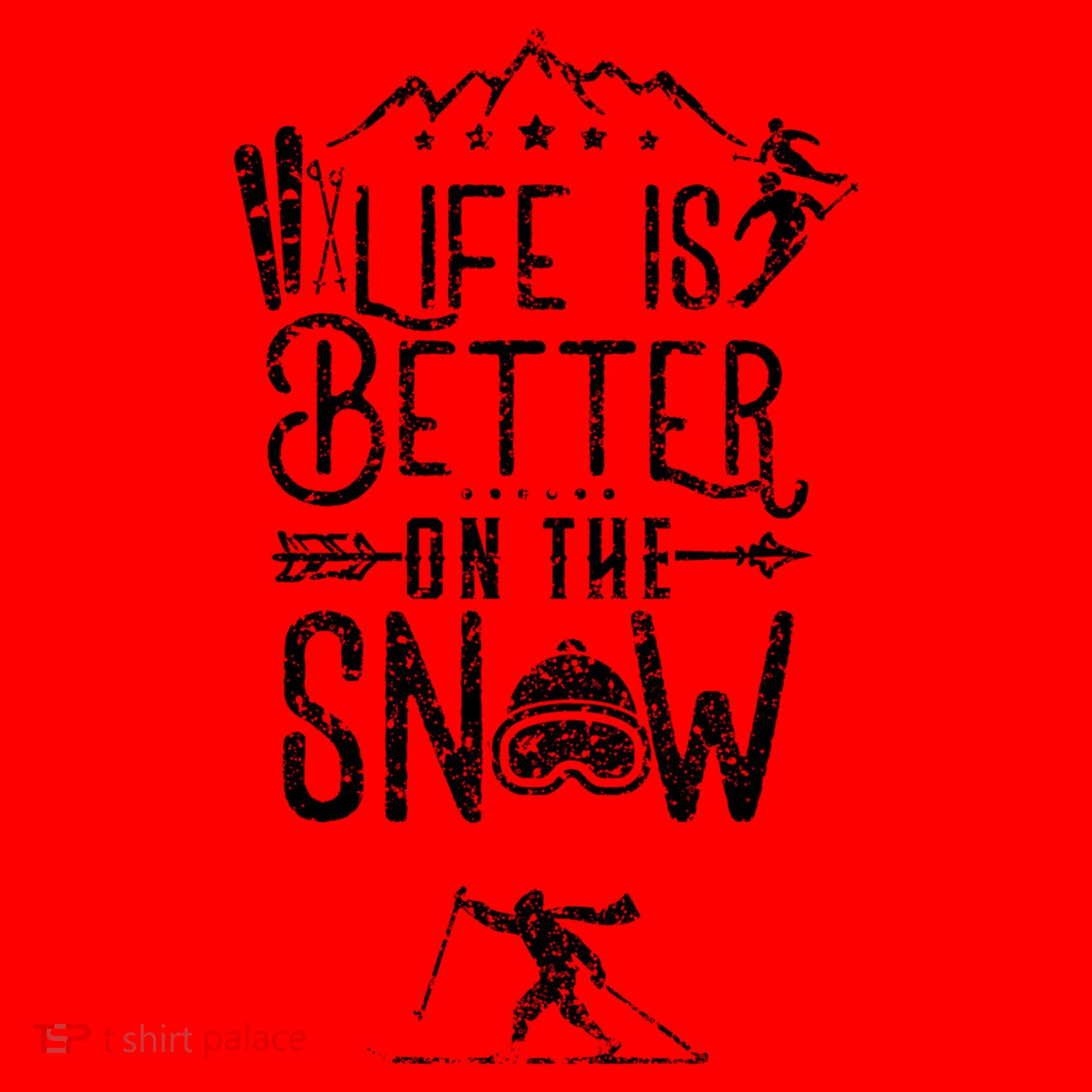 Life Is Better On Snow Skiing Ski Skier Gift Santa Hat