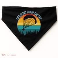 Life Is Better In The Sky Paramotor Pilot Gift USA-Made Doggie Bandana thumb 0