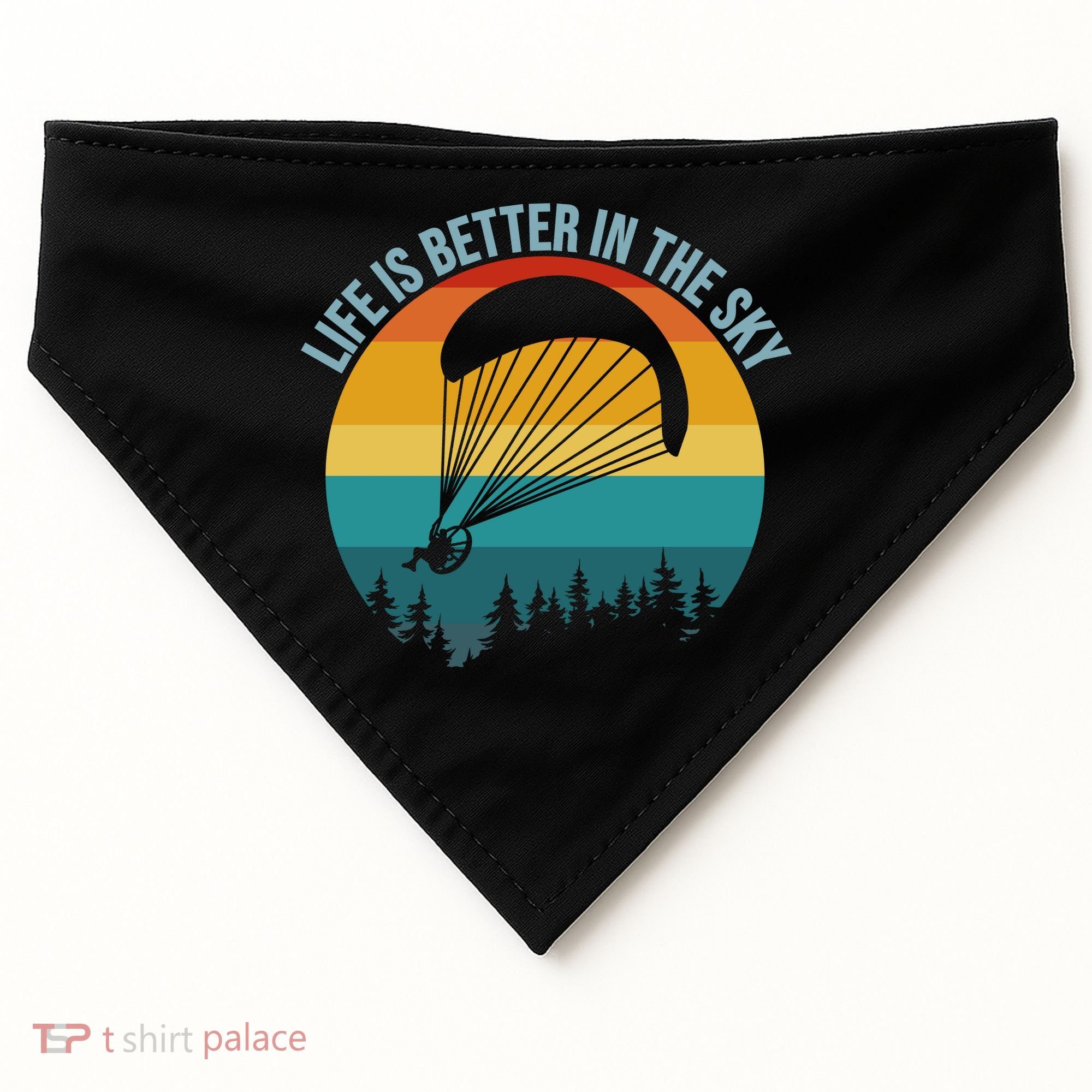 Life Is Better In The Sky Paramotor Pilot Gift USA-Made Doggie Bandana