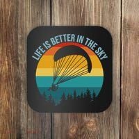 Life Is Better In The Sky Paramotor Pilot Gift Coaster thumb 0
