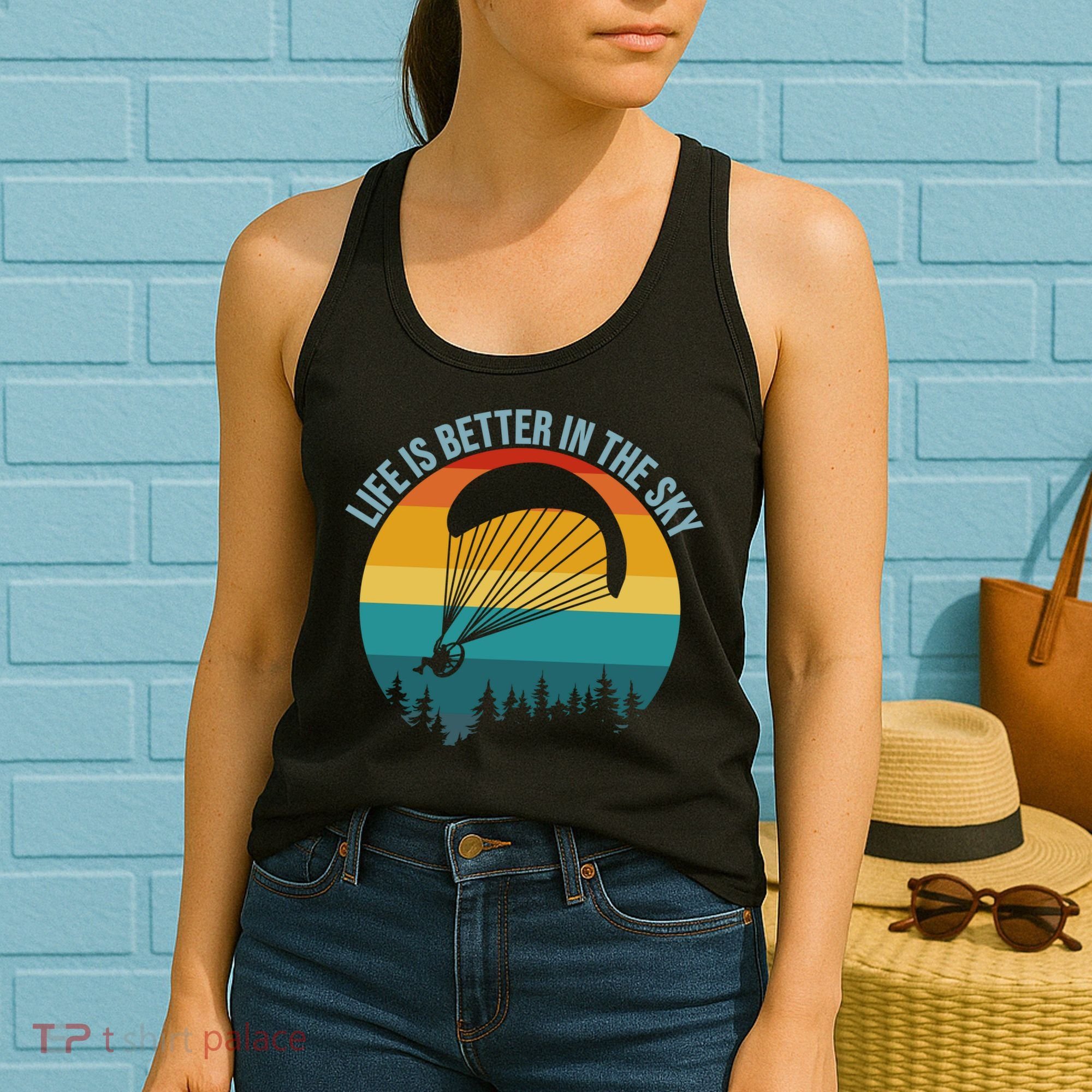 Life Is Better In The Sky Paramotor Pilot Gift Women's Tank Top