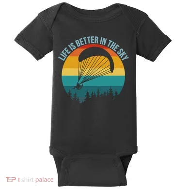 Life Is Better In The Sky Paramotor Pilot Gift Baby Bodysuit