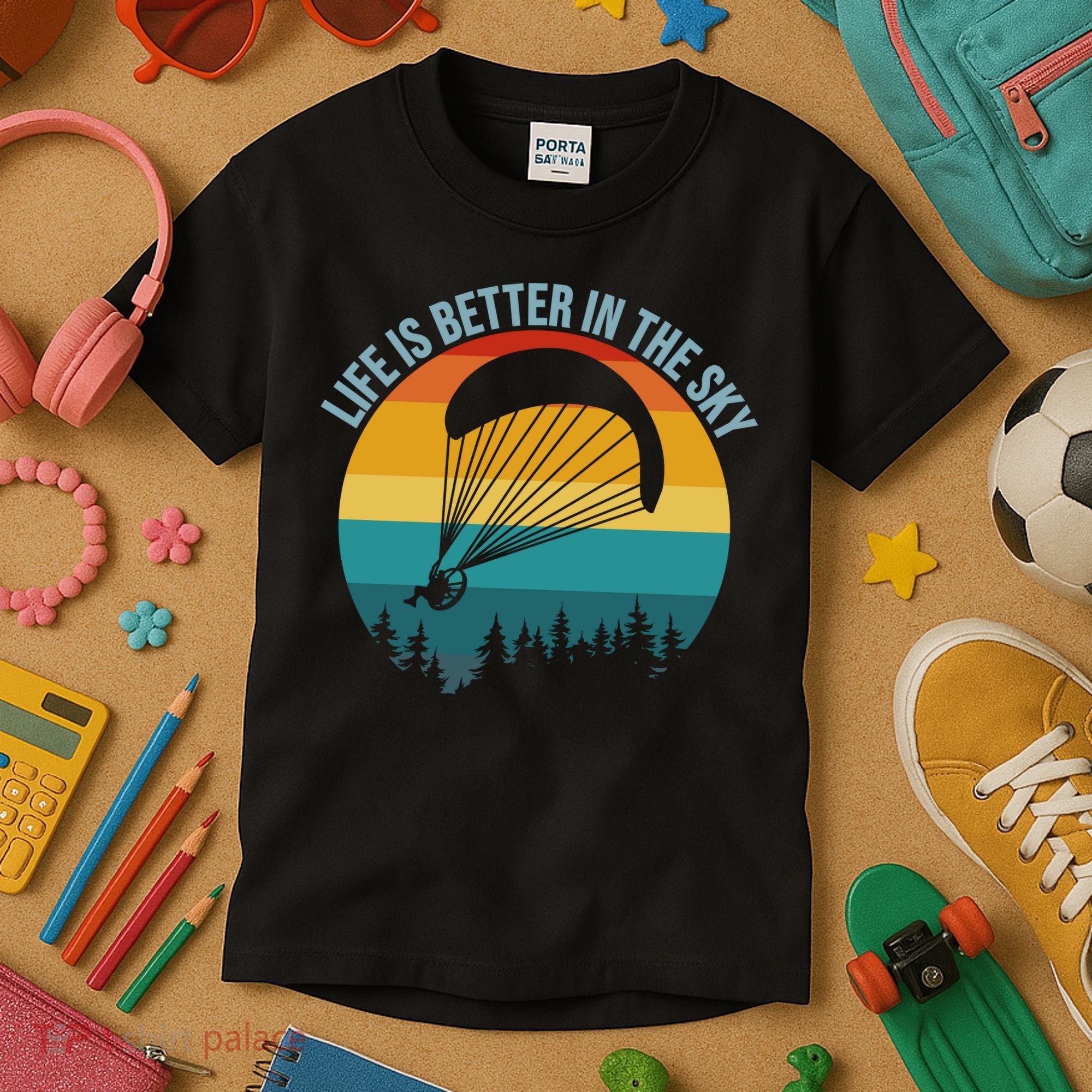Life Is Better In The Sky Paramotor Pilot Gift Kids T-Shirt