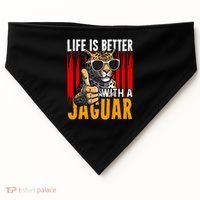 Life Is Better With A Jaguar Funny Jaguars USA-Made Doggie Bandana thumb 0
