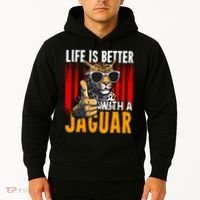 Life Is Better With A Jaguar Funny Jaguars Hoodie thumb 2