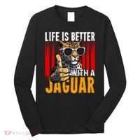 Life Is Better With A Jaguar Funny Jaguars Long Sleeve Shirt thumb 0