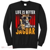 Life Is Better With A Jaguar Funny Jaguars Sweatshirt thumb 0