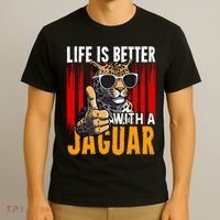 Life Is Better With A Jaguar Funny Jaguars T-Shirt thumb 3