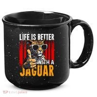 Life Is Better With A Jaguar Funny Jaguars 15oz Campfire Ceramic Mug thumb 0