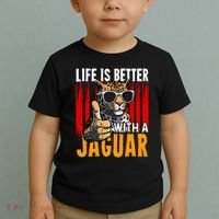 Life Is Better With A Jaguar Funny Jaguars Toddler T-Shirt thumb 2