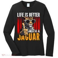 Life Is Better With A Jaguar Funny Jaguars Women's Long Sleeve Shirt thumb 0