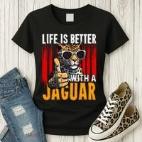 Life Is Better With A Jaguar Funny Jaguars Women's T-Shirt thumb 3
