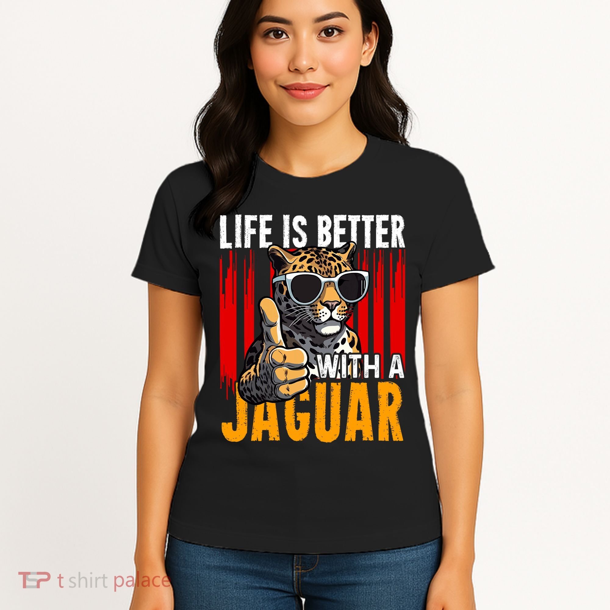 Life Is Better With A Jaguar Funny Jaguars Women's T-Shirt