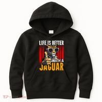 Life Is Better With A Jaguar Funny Jaguars Kids Hoodie thumb 0