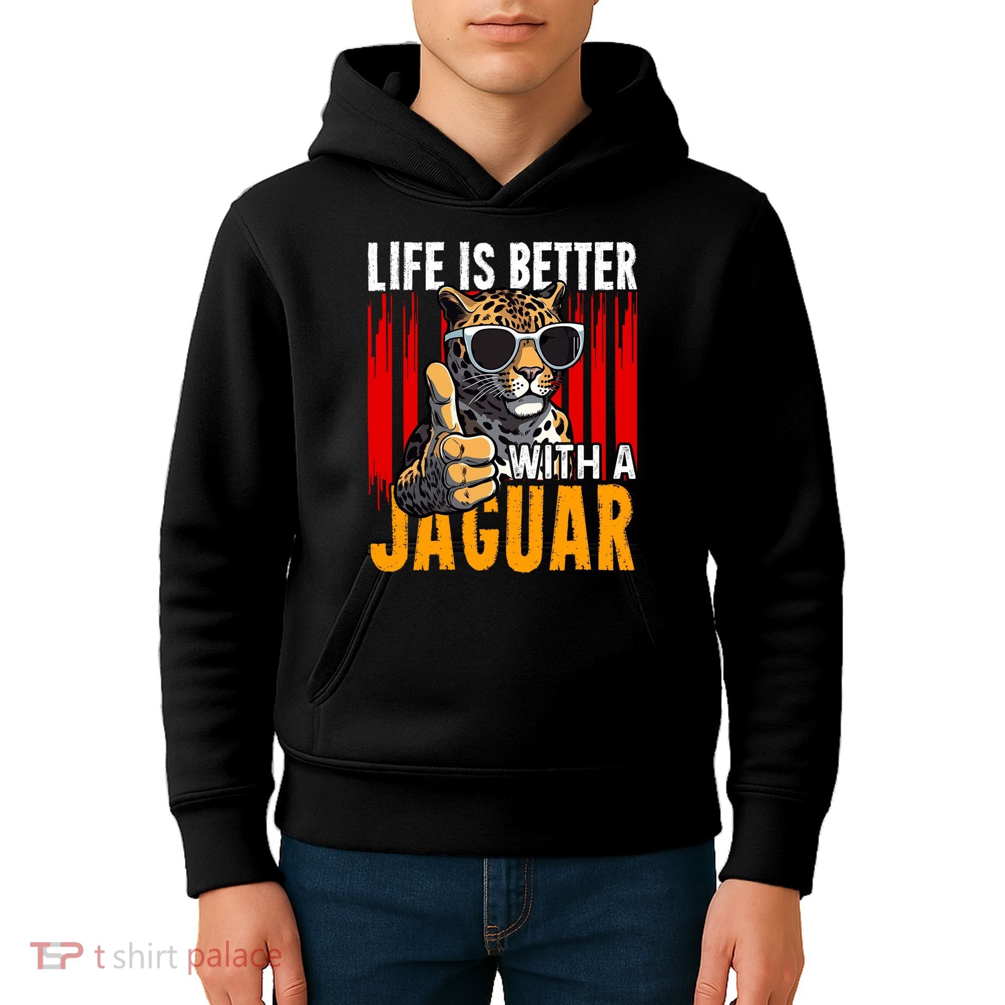 Life Is Better With A Jaguar Funny Jaguars Kids Hoodie