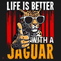 Life Is Better With A Jaguar Funny Jaguars Kids Long Sleeve Shirt thumb 2