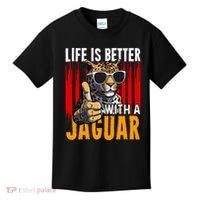 Life Is Better With A Jaguar Funny Jaguars Kids T-Shirt thumb 0