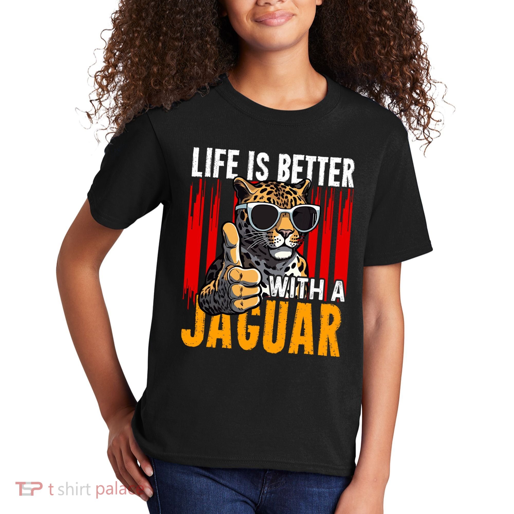 Life Is Better With A Jaguar Funny Jaguars Kids T-Shirt