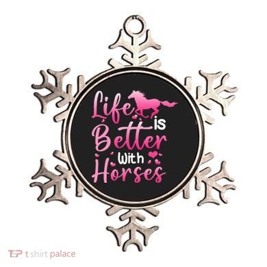 Life Is Better With Horses Horseback Riding Gift Girls Wo Ornament