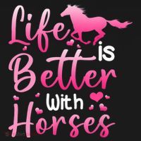 Life Is Better With Horses Horseback Riding Gift Girls Wo Ornament thumb 1