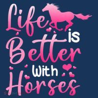 Life Is Better With Horses Horseback Riding Gift Girls Wo Long Sleeve Shirt thumb 2