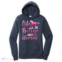 Life Is Better With Horses Horseback Riding Gift Girls Wo Women's Hoodie thumb 0