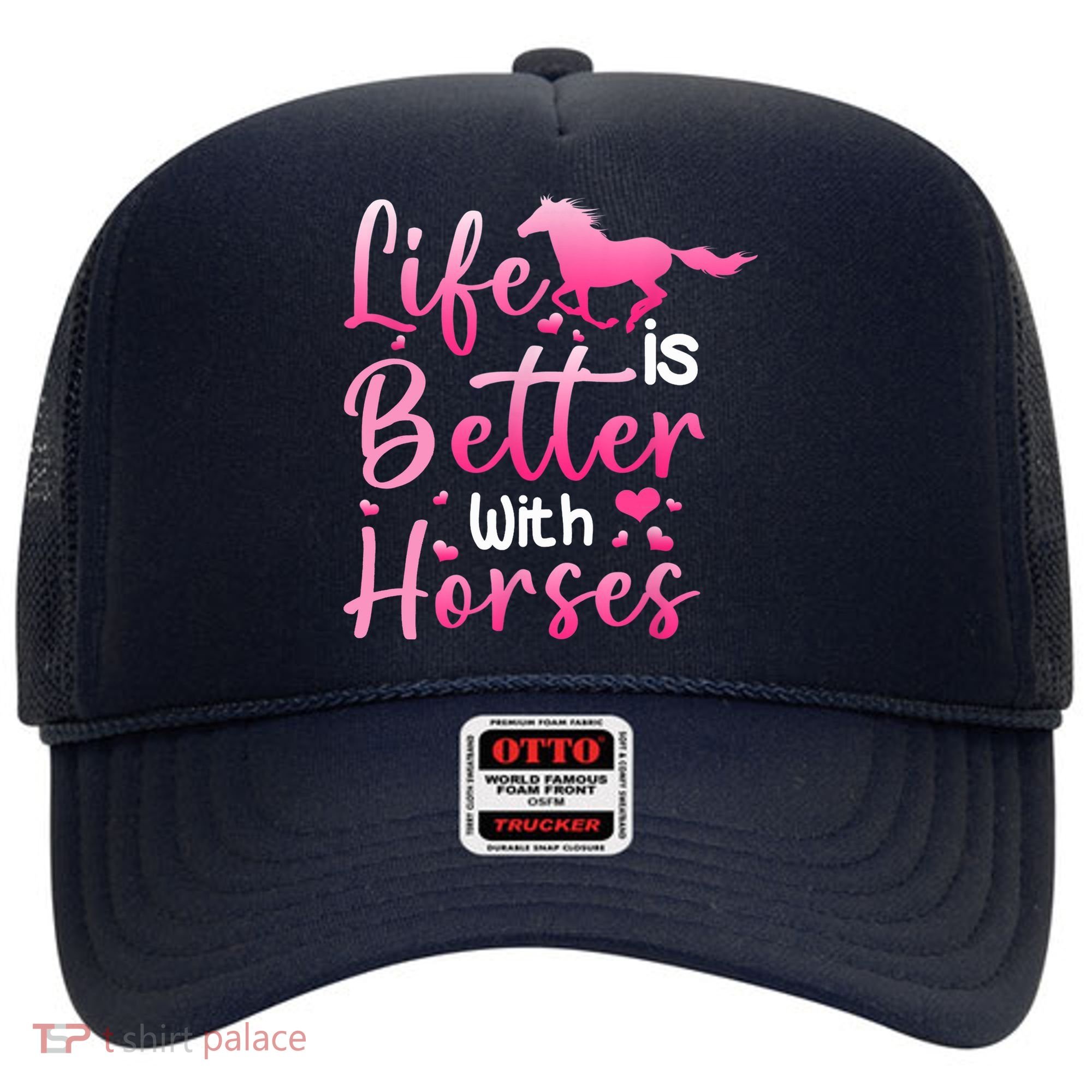 Life Is Better With Horses Horseback Riding Gift Girls Wo Hat
