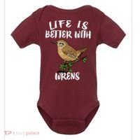 Life Is Better With Wrens Birds Birding Baby Bodysuit thumb 0