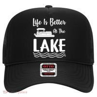 Life Is Better At The Lake Pontoon Boat Pontooning Boating Gift Hat thumb 0