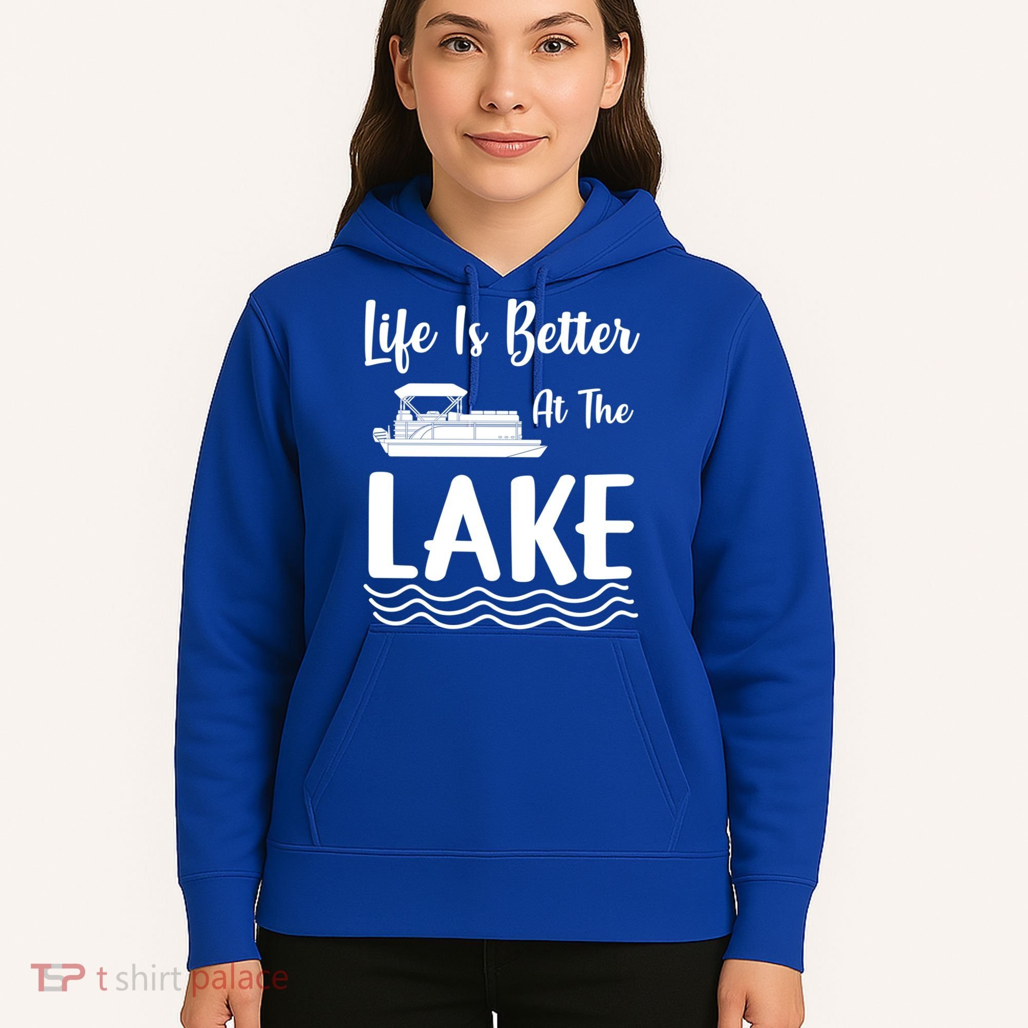 Life Is Better At The Lake Pontoon Boat Pontooning Boating Gift Hoodie