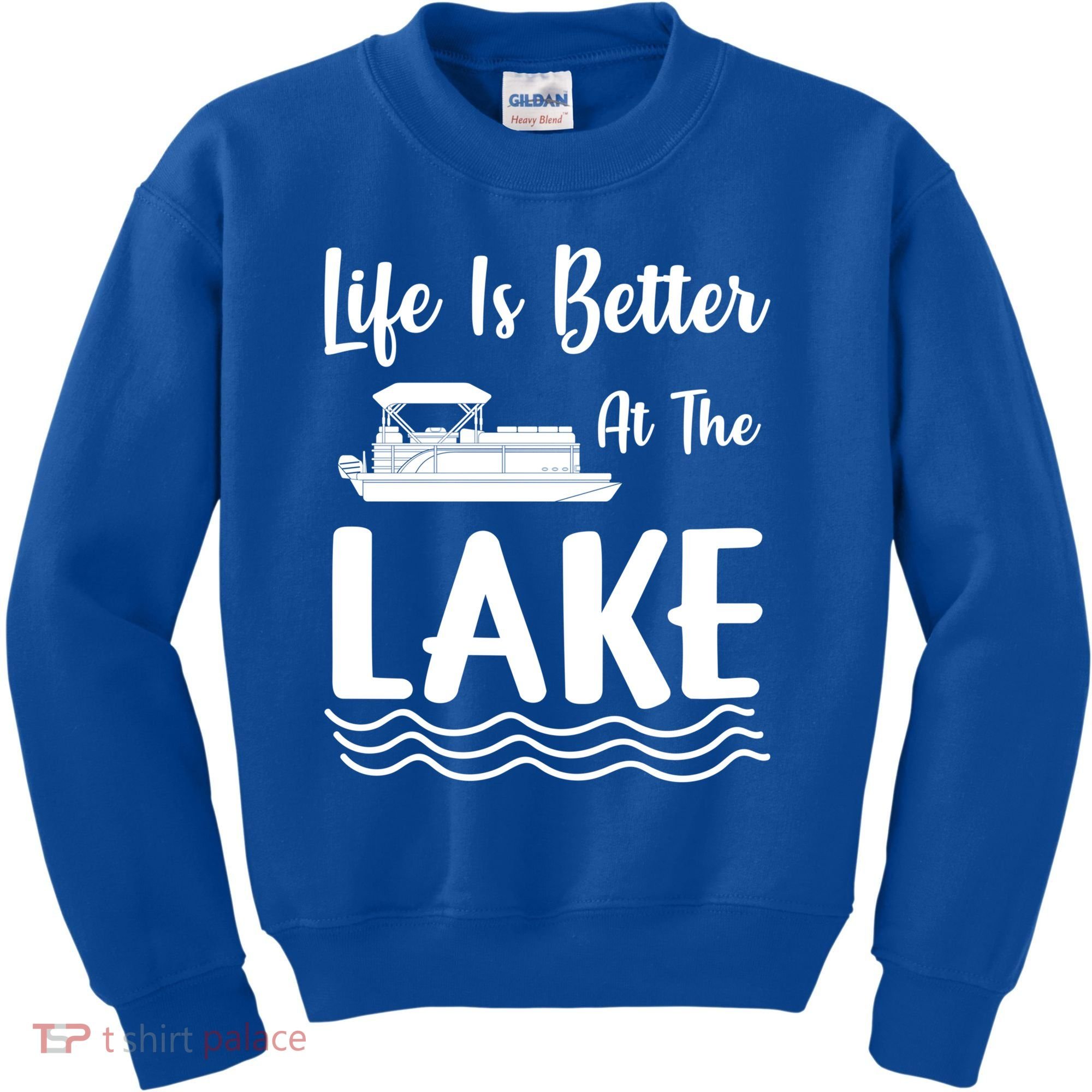 Life Is Better At The Lake Pontoon Boat Pontooning Boating Gift Kids Sweatshirt