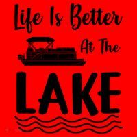 Life Is Better At The Lake Pontoon Boat Pontooning Boating Gift Santa Hat thumb 1