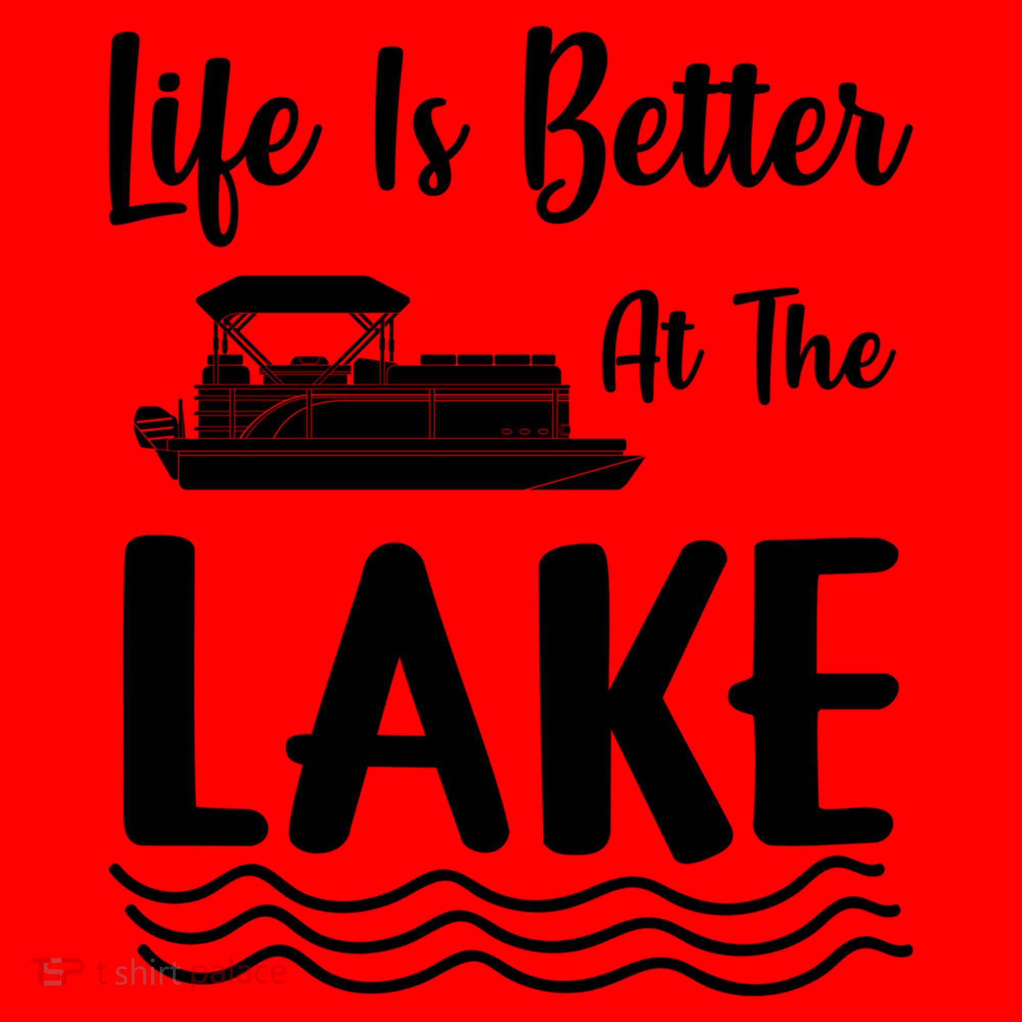 Life Is Better At The Lake Pontoon Boat Pontooning Boating Gift Santa Hat