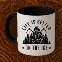 Life Is Better On The Ice Mountaineering Snow Ice Climber Funny Gift Coffee Mug thumb 2