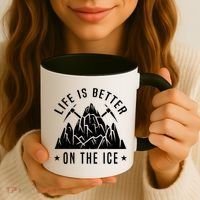 Life Is Better On The Ice Mountaineering Snow Ice Climber Funny Gift Coffee Mug thumb 3