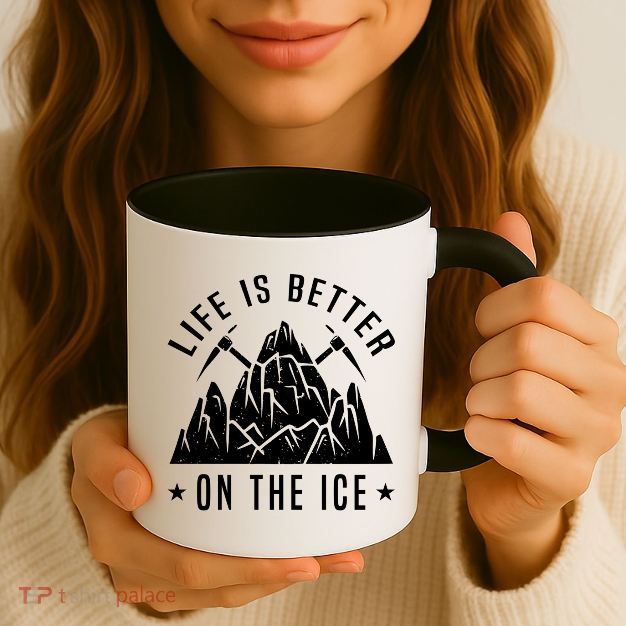Life Is Better On The Ice Mountaineering Snow Ice Climber Funny Gift Coffee Mug